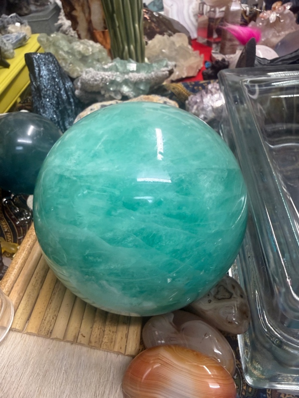 Jade Green Fluorite Sphere